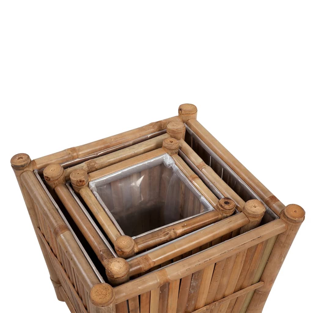 Plant Pots 3 pcs. Bamboo